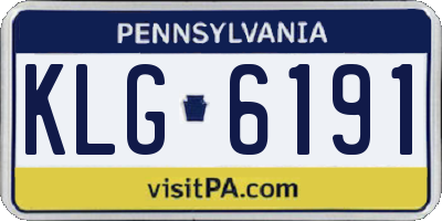 PA license plate KLG6191