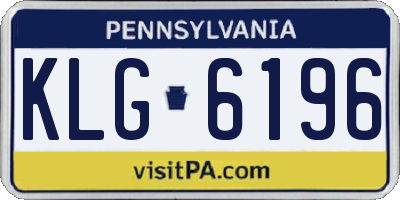 PA license plate KLG6196