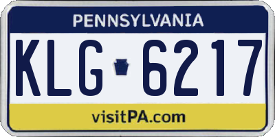 PA license plate KLG6217