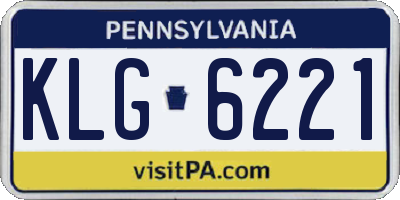 PA license plate KLG6221