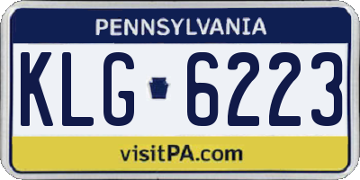 PA license plate KLG6223