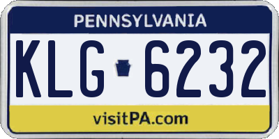 PA license plate KLG6232