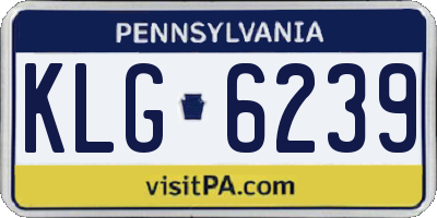 PA license plate KLG6239
