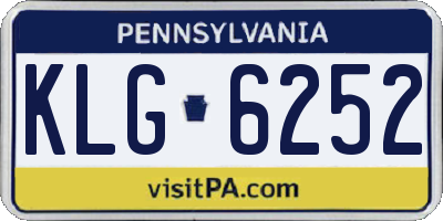 PA license plate KLG6252