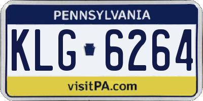 PA license plate KLG6264