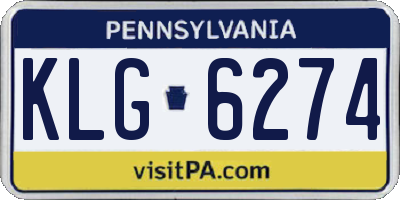 PA license plate KLG6274