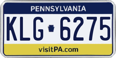 PA license plate KLG6275