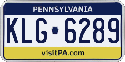 PA license plate KLG6289