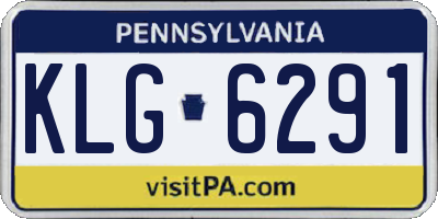PA license plate KLG6291