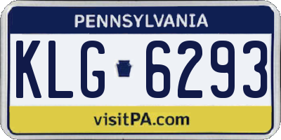 PA license plate KLG6293