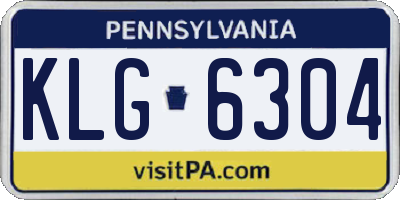 PA license plate KLG6304