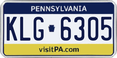 PA license plate KLG6305