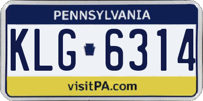 PA license plate KLG6314
