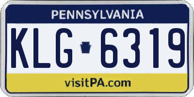 PA license plate KLG6319