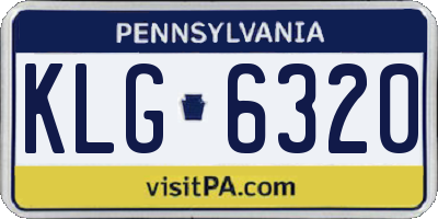 PA license plate KLG6320