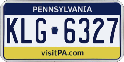 PA license plate KLG6327