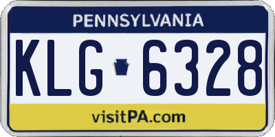PA license plate KLG6328