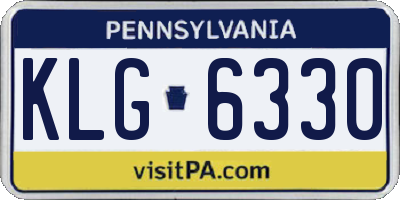 PA license plate KLG6330