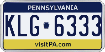 PA license plate KLG6333