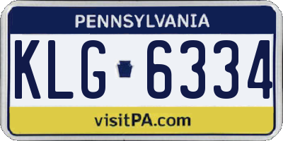 PA license plate KLG6334
