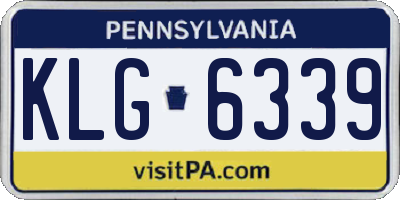PA license plate KLG6339