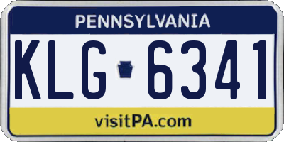 PA license plate KLG6341