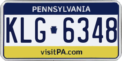 PA license plate KLG6348