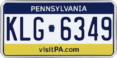 PA license plate KLG6349