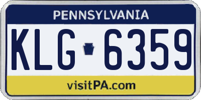 PA license plate KLG6359
