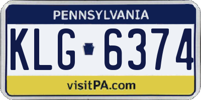PA license plate KLG6374