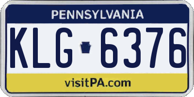 PA license plate KLG6376