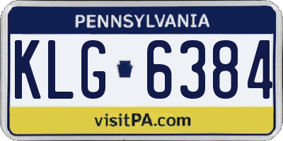 PA license plate KLG6384