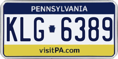 PA license plate KLG6389