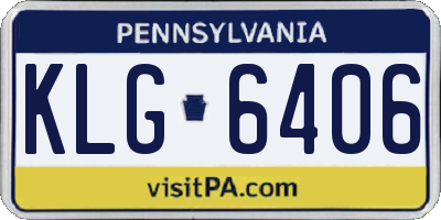 PA license plate KLG6406