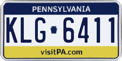 PA license plate KLG6411