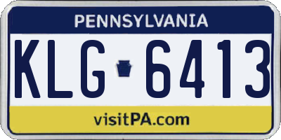 PA license plate KLG6413