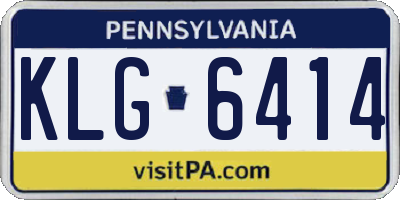 PA license plate KLG6414