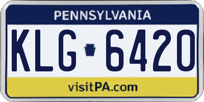PA license plate KLG6420