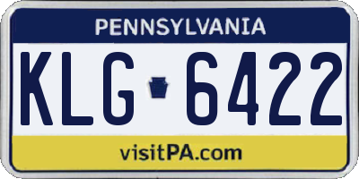 PA license plate KLG6422