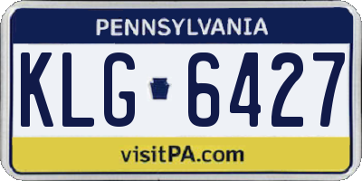 PA license plate KLG6427
