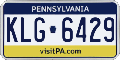 PA license plate KLG6429