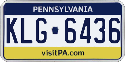 PA license plate KLG6436