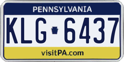 PA license plate KLG6437