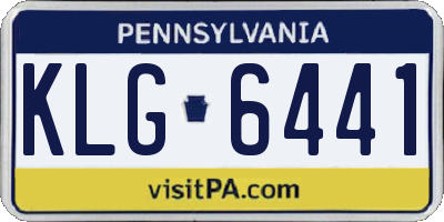 PA license plate KLG6441