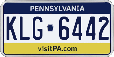 PA license plate KLG6442