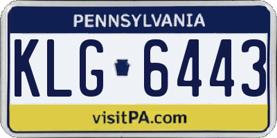 PA license plate KLG6443