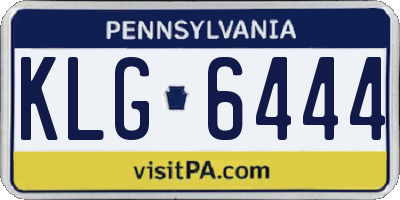PA license plate KLG6444