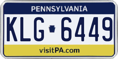 PA license plate KLG6449