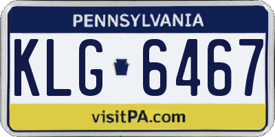 PA license plate KLG6467
