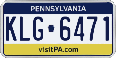 PA license plate KLG6471